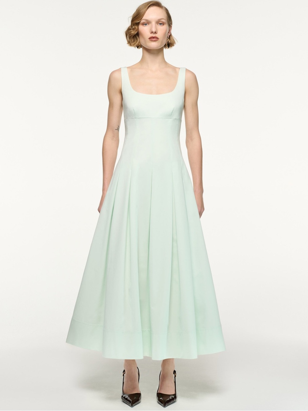 NWOT Roland Mouret Mint Green GABARDINE MAXI DRESS